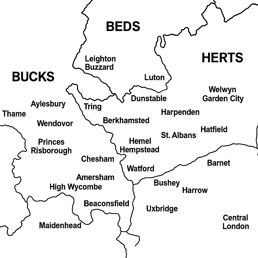 Coverage area map