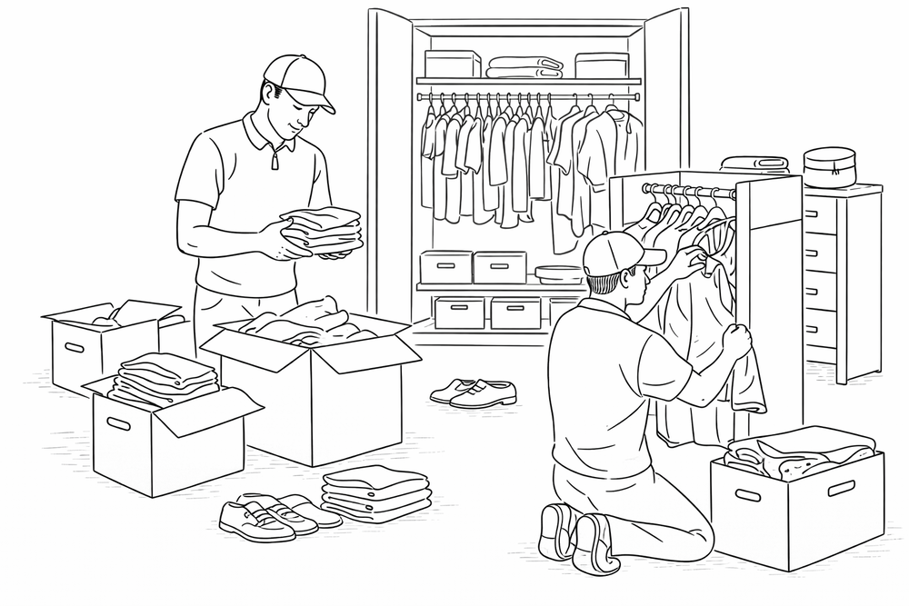 Wardrobe & Clothes Packing