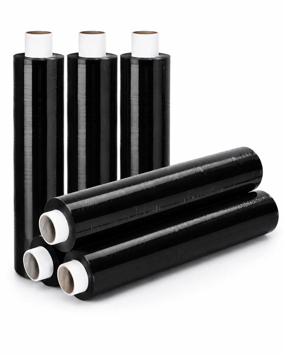 Rolls of plastic wrapping film used by Leaways Removals to wrap and protect furniture
